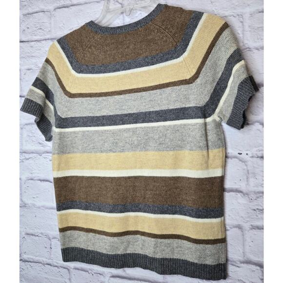 Talbots Women's Vintage Angora Cotton  Blend Striped top blouse small - Picture 4 of 8